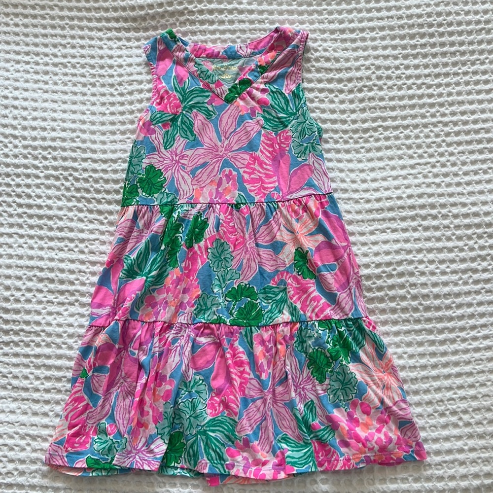 Lilly Pulitzer Girls light weight dress, size Large 8-10- Worn once.